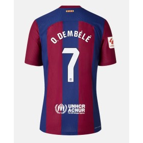 Herren Fußballbekleidung Barcelona Ousmane Dembele #7 Heimtrikot 2023-24 Kurzarm